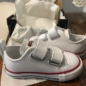 Brand new in box toddler white converse size 5